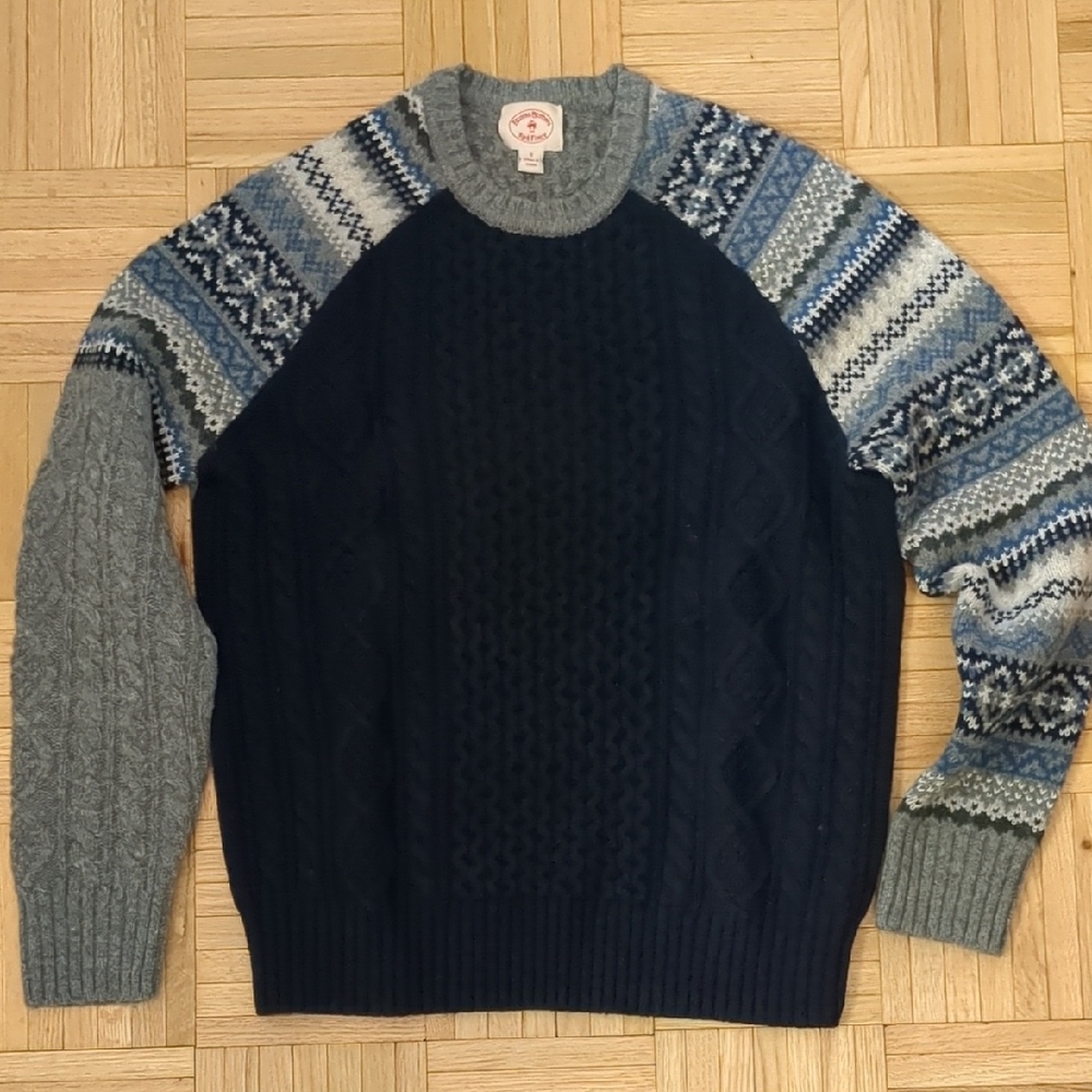 Brooks Brothers Fair Isle Cabel Knit Sweater